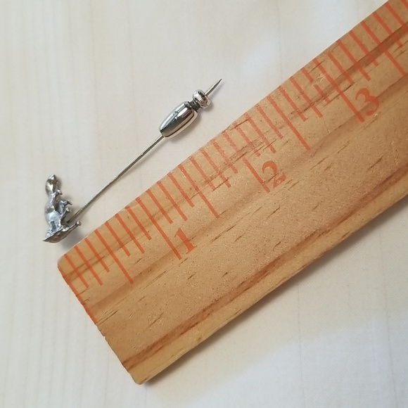 Vintage Sid Bell Sterling Fox Stick Pin - Picture 5 of 5